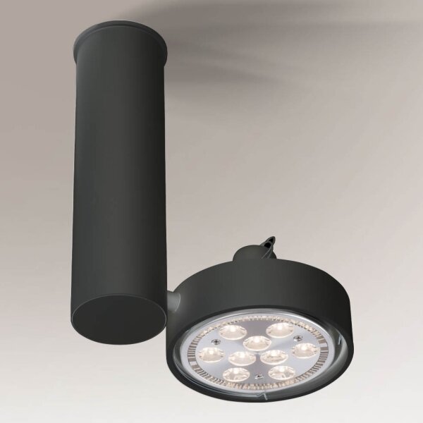 Spot NATORI 1xGU10/15W/230V negru Shilo 2208