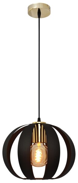 Lustră pe cablu NEWTON 1xE27/15W/230V neagră/aurie