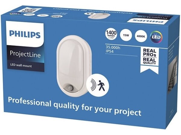 Philips PROJECTLINE LED 15W 230V IP54 lampă de perete cu senzor