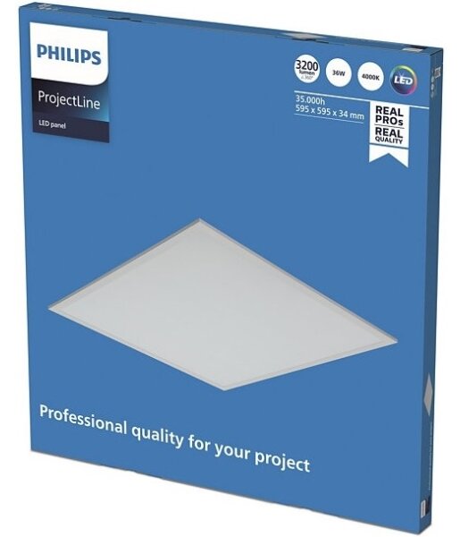 Philips PROJECTLINE LED panel 36W 230V, 59,5x59,5 cm, podhledový