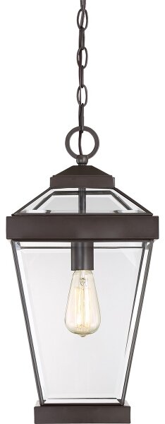 Lustră de exterior pe lanț RAVINE 1xE27/60W/230V IP23 neagră Quoizel