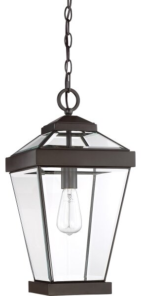 Lustră de exterior pe lanț RAVINE 1xE27/60W/230V IP23 neagră Quoizel