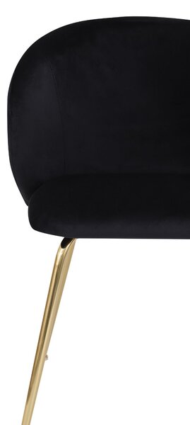 Scaun Ganta Black negru/auriu