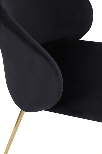 Scaun Ganta Black negru/auriu
