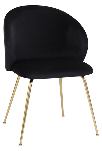 Scaun Ganta Black negru/auriu