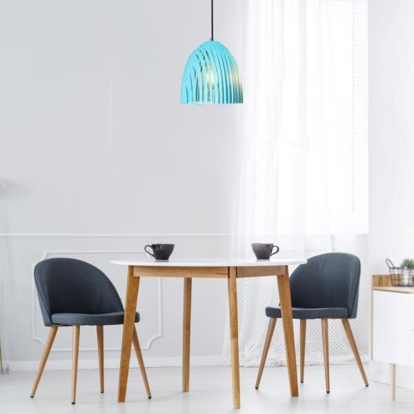 Lustră pe cablu 1xE27/60W/230V albastră