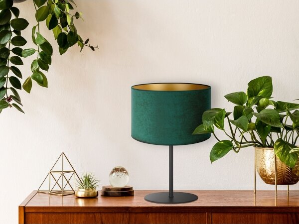 Lampă de masă Duolla ROLLER 1xE14/15W/230V d. 20 cm dark verde/auriu