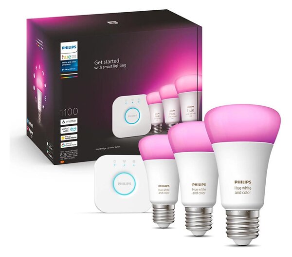 Set de bază Philips Hue WACA 3xE27/9W/230V 2000-6500K + Hue Bridge