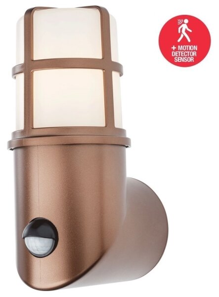 Aplică de exterior cu senzor TRITON 1xE27/28W/230V IP54 cupru Redo 90200