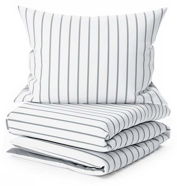 Lenjerie de pat din bumbac Renforce CAPRIVI gri cu nasture Dimensiunile lenjeriei: 70x90 cm, 140x200 cm