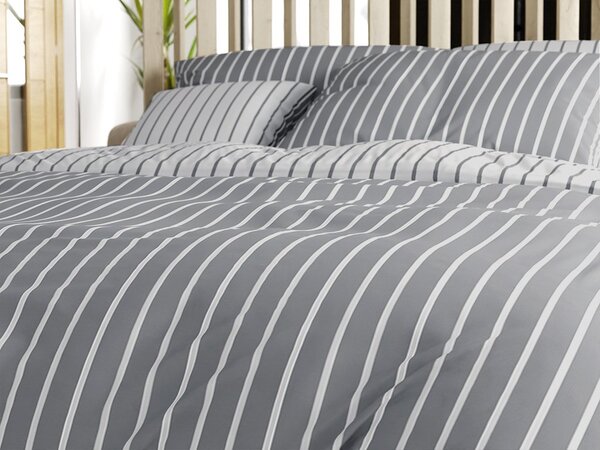 Lenjerie de pat din bumbac Renforce CAPRIVI gri cu nasture Dimensiunile lenjeriei: 70x90 cm, 140x200 cm
