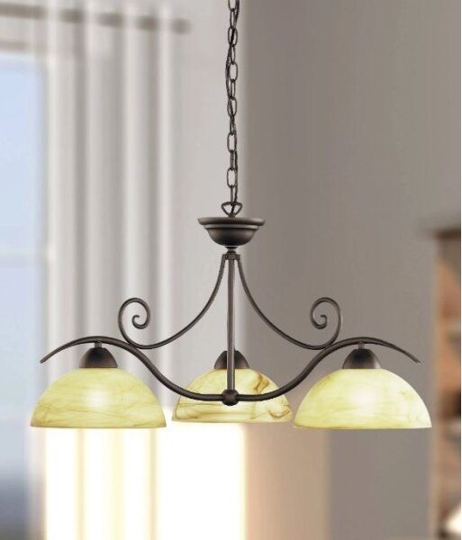 Lustră pe lanț LACCHINO 3xE27/60W/230V Wofi 5128.03.09.0000
