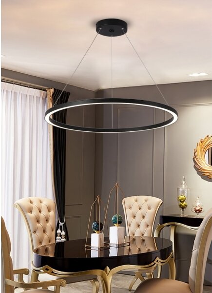 Immax NEO 07158-B80 - Lustr LED FINO 60W 230V Tuya negru + DO