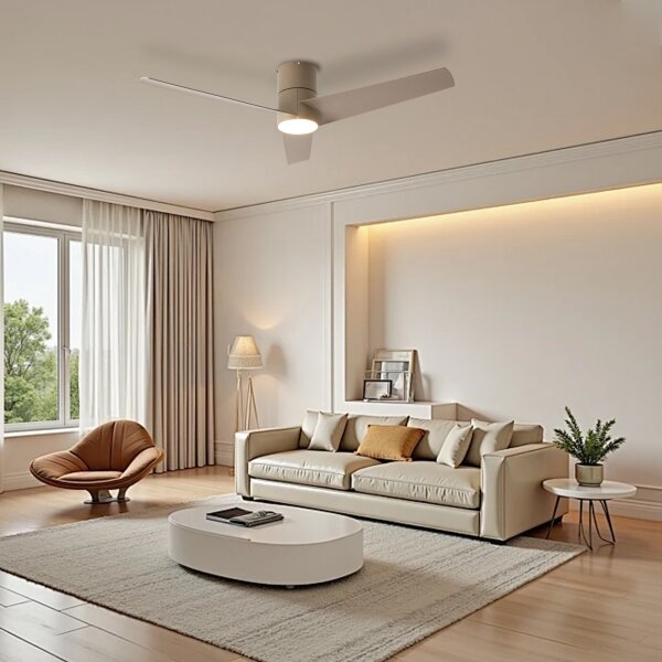 ZEVENTI BARROSA Ventilator de tavan LED, 18W/230V, Wi-Fi Tuya + telecomandă