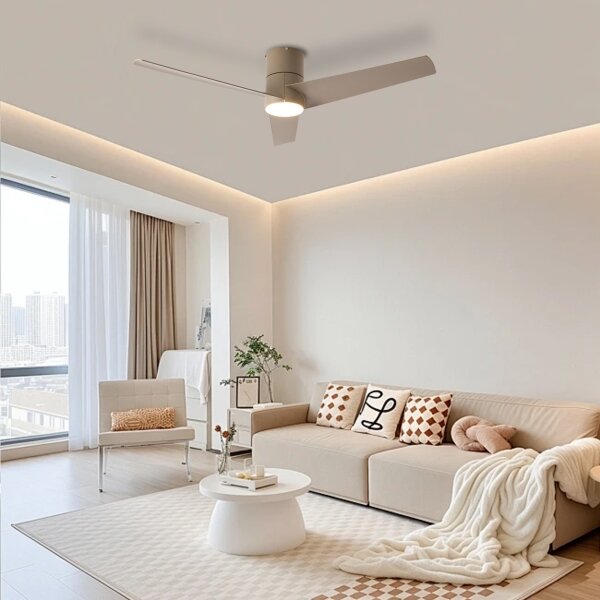 ZEVENTI BARROSA Ventilator de tavan LED, 18W/230V, Wi-Fi Tuya + telecomandă