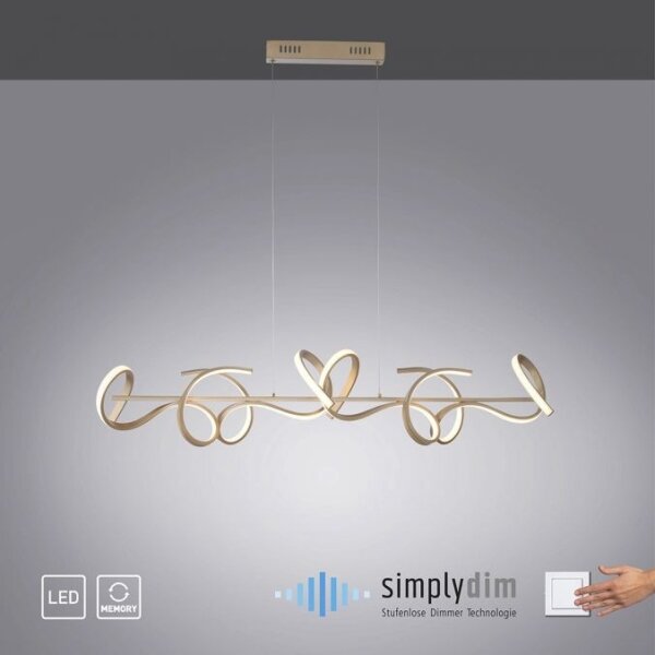 Lustră LED pe cablu dimabilă CURLS LED/40,8W/230V Leuchten Direkt 19033-60