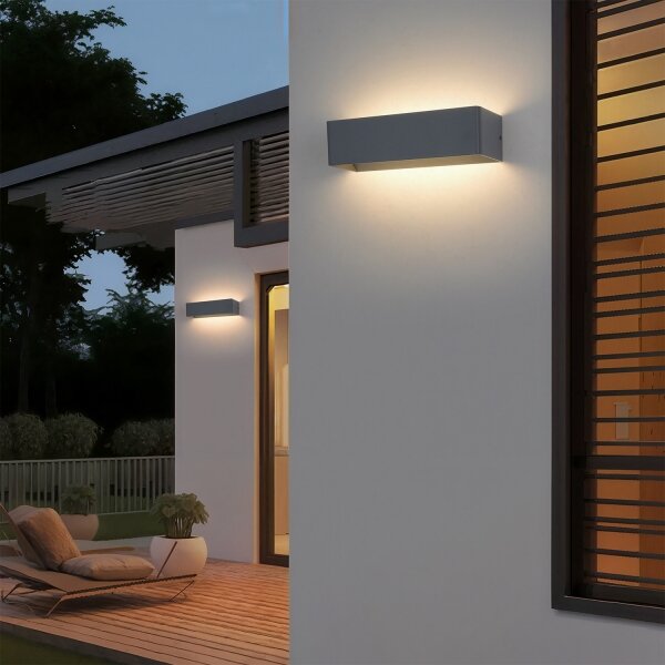 Brilagi - Aplică de exterior DONNANI LED, 12W, 230V, 30 cm, antracit, IP44
