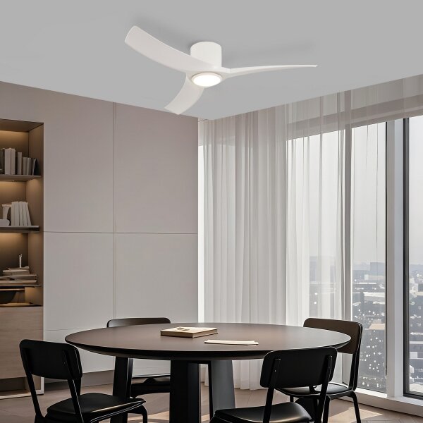 ZEVENTI - Ventilator de tavan LED ORBITO LED/24W/230V Wi-Fi Tuya alb + telecomandă