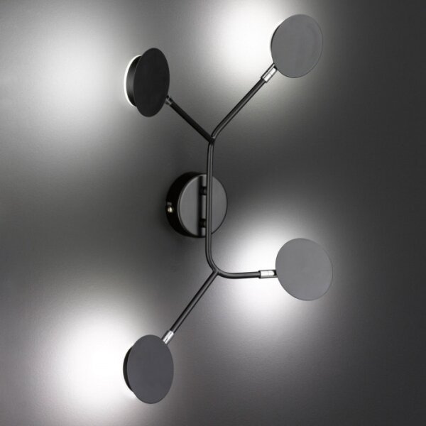 Aplică LED BELIZE 4xLED/5W/230V 3000K neagră Wofi 446604109000