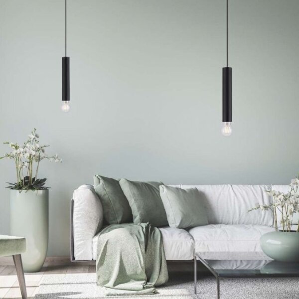 Lustră pe cablu BRUNA 1xE27/60W/230V neagră Leuchten Direkt 15617-18