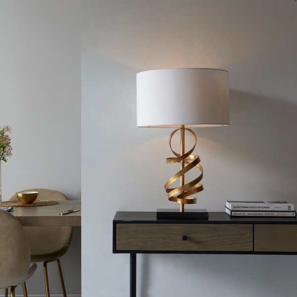 Endon 82071 - Lampă de masă 1xE27/10W/230V alb/alamă/negru