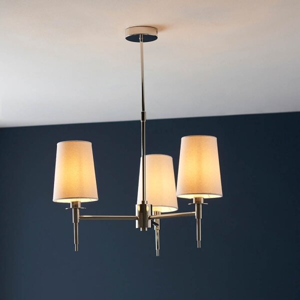 Endon 99455 - Lustră cu tijă 3xE14/6W/230V crom lucios/alb