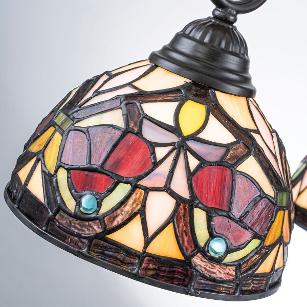 Quoizel QZ-LARISSA-3P-CH - Lustră Tiffany LARISSA pe lanț 3xE27/60W/230V