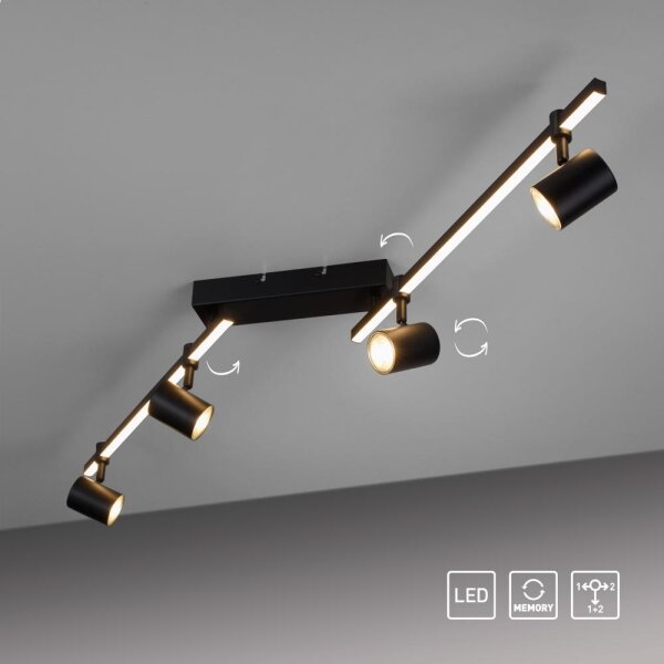 Paul Neuhaus 6525-18 - Spot LED BARIK 4xGU10/4,5W/230V + LED/10W