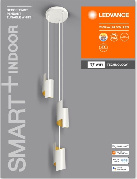 Lustră LED pe cablu dimabilă SMART+ DECOR 3xLED/8W/230V albă Wi-Fi Ledvance