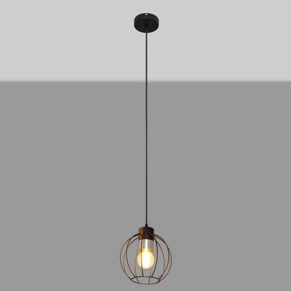 Lustră pe cablu STARLIGHT 1xE27/15W/230V neagră/argintie