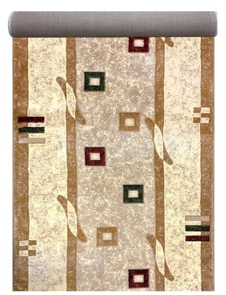Traversa Hol, Model Lotos 579 110, Festonata la capete, Latime 60 cm, Crem Bej 60 x 200, Dreptunghi
