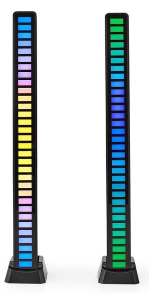 SET 2x lampă LED RGB reîncărcabilă de masă Nedis GALDP110BK LED/250 mAh