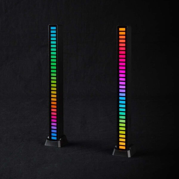 SET 2x lampă LED RGB reîncărcabilă de masă Nedis GALDP110BK LED/250 mAh