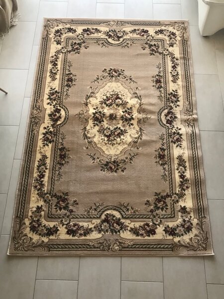 Covor Sufragerie Dormitor, Model Clasic 575 110, Bej Dreptunghi, 80x150