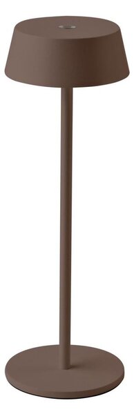 Lampă LED de birou, exterior, reglabilă, tactilă, reîncărcabilă, 2W, IP54, maro