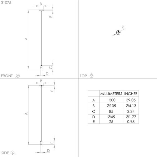 Lustră pe cablu CALARI 1xE27/40W/230V neagră/aurie Eglo 31075