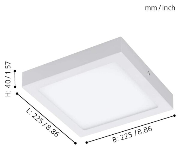 Eglo 96672 - Plafonieră LED RGBW dimabilă FUEVA-C LED/15,6W/230V BT