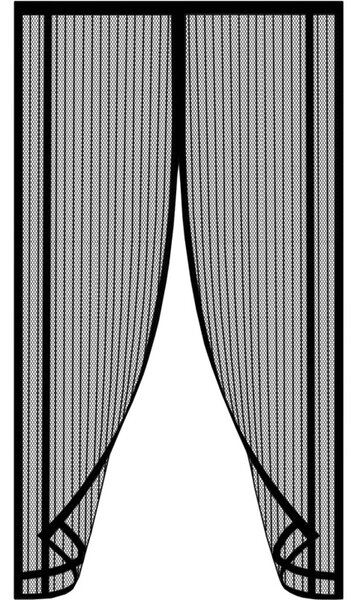 Plasa de tantari Magic Mesh, inchidere cu magnet, montare cu velcro autoadeziv, 100x220 cm, negru