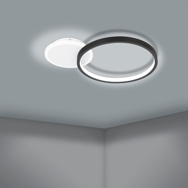 Plafonieră LED dimabilă GAFARES LED/15W/230V negru Eglo 900421 + telecomandă