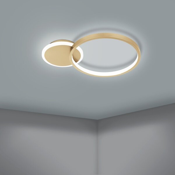 Plafonieră LED dimabilă GAFARES LED/15W/230V auriu Eglo 900423 + telecomandă