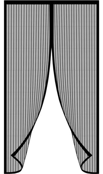 Plasa de tantari Magic Mesh, inchidere cu magnet, montare cu velcro autoadeziv, 100x220 cm, negru