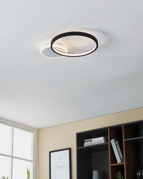Plafonieră LED dimabilă GAFARES LED/15W/230V negru Eglo 900421 + telecomandă