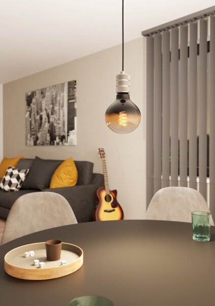 Lustră pe cablu YORTH 1xE27/40W/230V crom Eglo 43802
