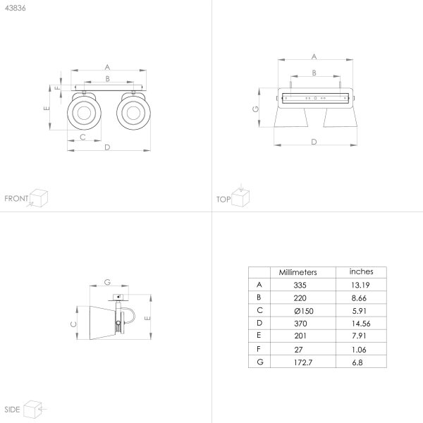 Spot TWICKEN 2xE27/40W/230V Eglo 43836
