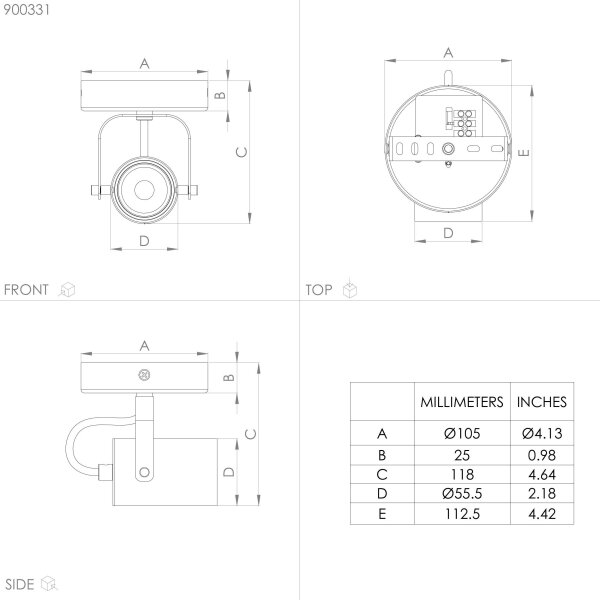 Spot LED SOREGO 1xGU10/3W/230V Eglo 900331