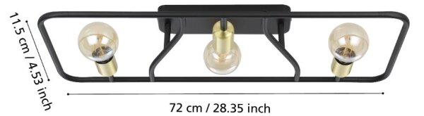 Plafonieră MESSINARO 3xE27/40W/230V Eglo 900367