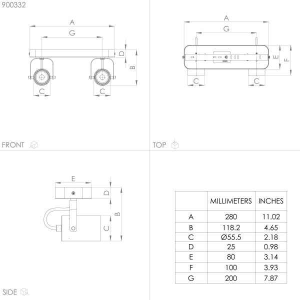 Spot LED SOREGO 2xGU10/3W/230V Eglo 900332