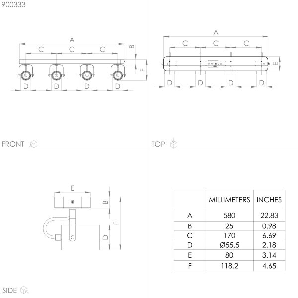Spot LED SOREGO 4xGU10/3W/230V Eglo 900333