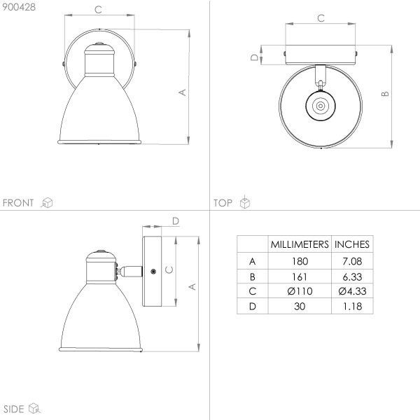Aplică LED pentru baie SAN PERI 1xGU10/3W/230V IP44 Eglo 900428