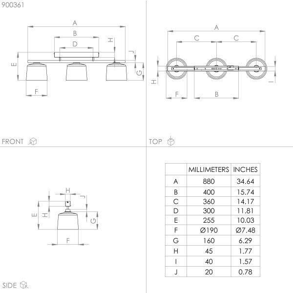 Lustră aplicată MARIEL 3xE27/40W/230V Eglo 900361